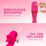 Erodit double sensation 2 in 1 vibrator. USB rechargeable Pink
