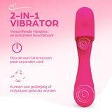 Erodit double sensation 2 in 1 vibrator. USB rechargeable Pink