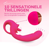 Erodit double sensation 2 in 1 vibrator. USB rechargeable Pink