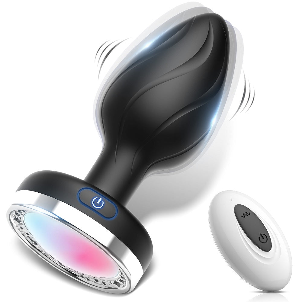 Erodit Lightning butt plug 10 vibration and light settings with remote Erodit.nl Erodit Lightning butt plug 10 vibration and light settings with remote Erodit.nl