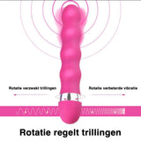 Multi Speed ​​G spot Prostate Dildo Bullet Vibrator Pink, including batteries